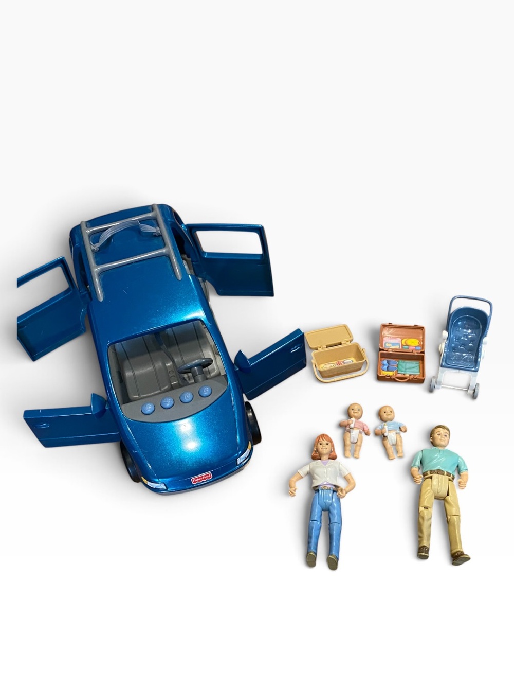 Vintage 1999 Fisher-Price Loving Family Talk ’N Travel Van Set — TESTED & WORKIN